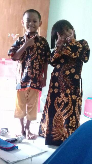 Kemeja Dan Gamis Anak Batik Anak Formal Sekolah Fashion Anak Couple Keluarga Sarimbit Ana Pekalongan