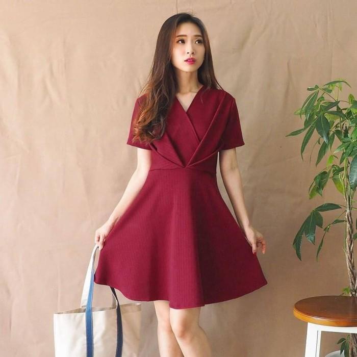 Dress Wanita / Dress Pesta / Elena Dress / Bahan Scuba Premium Import