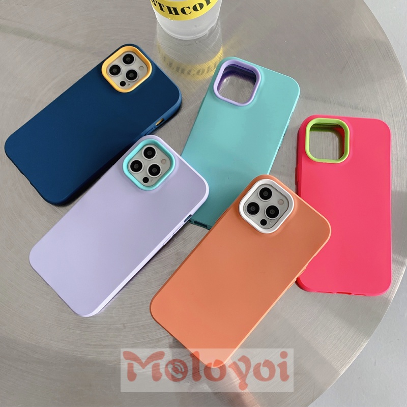 Case Bahan Tpu Warna Permen Tahan Banting Untuk Iphone 7 6 6s 8 Plus X Xr Xs Max 11 13 12 Pro Max Se 2020