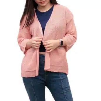 Kardigan Loccy Basic Outer-Dusty Pink
