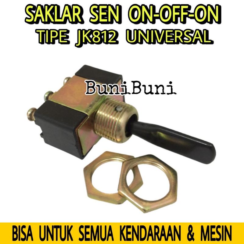 Saklar Lampu SEN On-Off-On 3 Kaki Pin Untuk Mobil &amp; Motor JK812 Universal