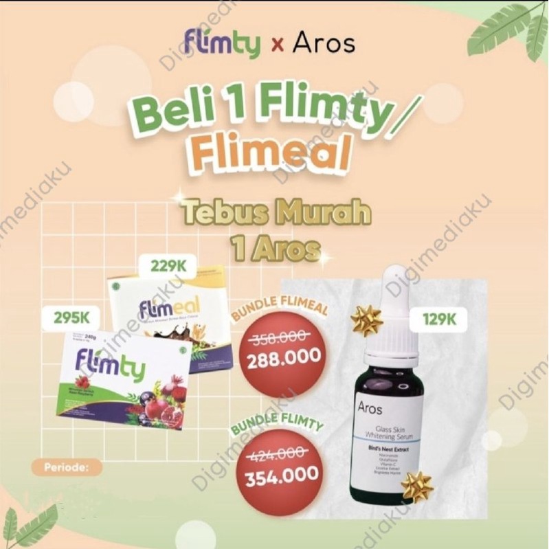 Promo Tebus Murah Flimty Fiber Detox Langsing Sehat Flimeal Aros Brightening Serum