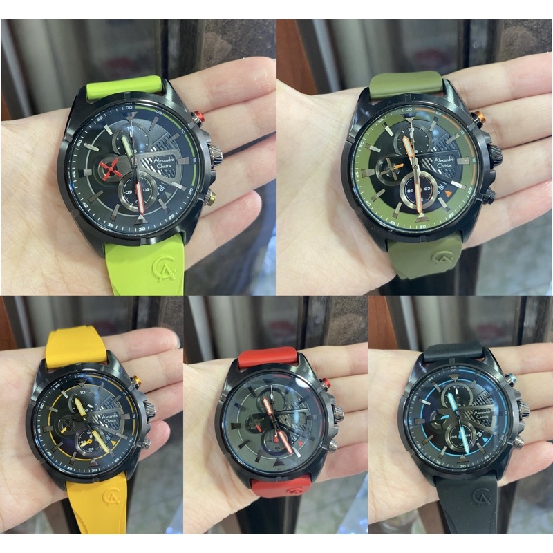 JAM TANGAN PRIA ALEXANDRE CHRISTIE RUBBER AC6592 AC 6592 MC