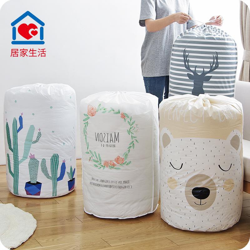 AsyPets HC Keranjang Baju Kotor Lipat Pakaian Cucian Laundry Bag Tutup Serut Storage Bag Bed Cover Pouch Tempat Penyimpanan Selimut Serbaguna Bag Ukuran Besar Tas Laundry Pakaian Murah Import GS8