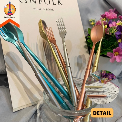 

Pulpen Gel Alat Makan Sendok Garpu Kristal Gel Pen Ballpoint Funny Miniatur Cutlery Spoon Fancy Stuff Best Gift Stationery For School Alat Tulis Kantor Sekolah Ready Grosir Kado Ulang Tahun READY COD
