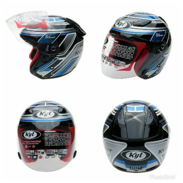 HELM KYT DJ MARU MOTIF SERI 12 KYT DJMARU GRAPHIC 12 KYT DJ MARU BLUE BLACK KYT DJ MARU MURAH ORI