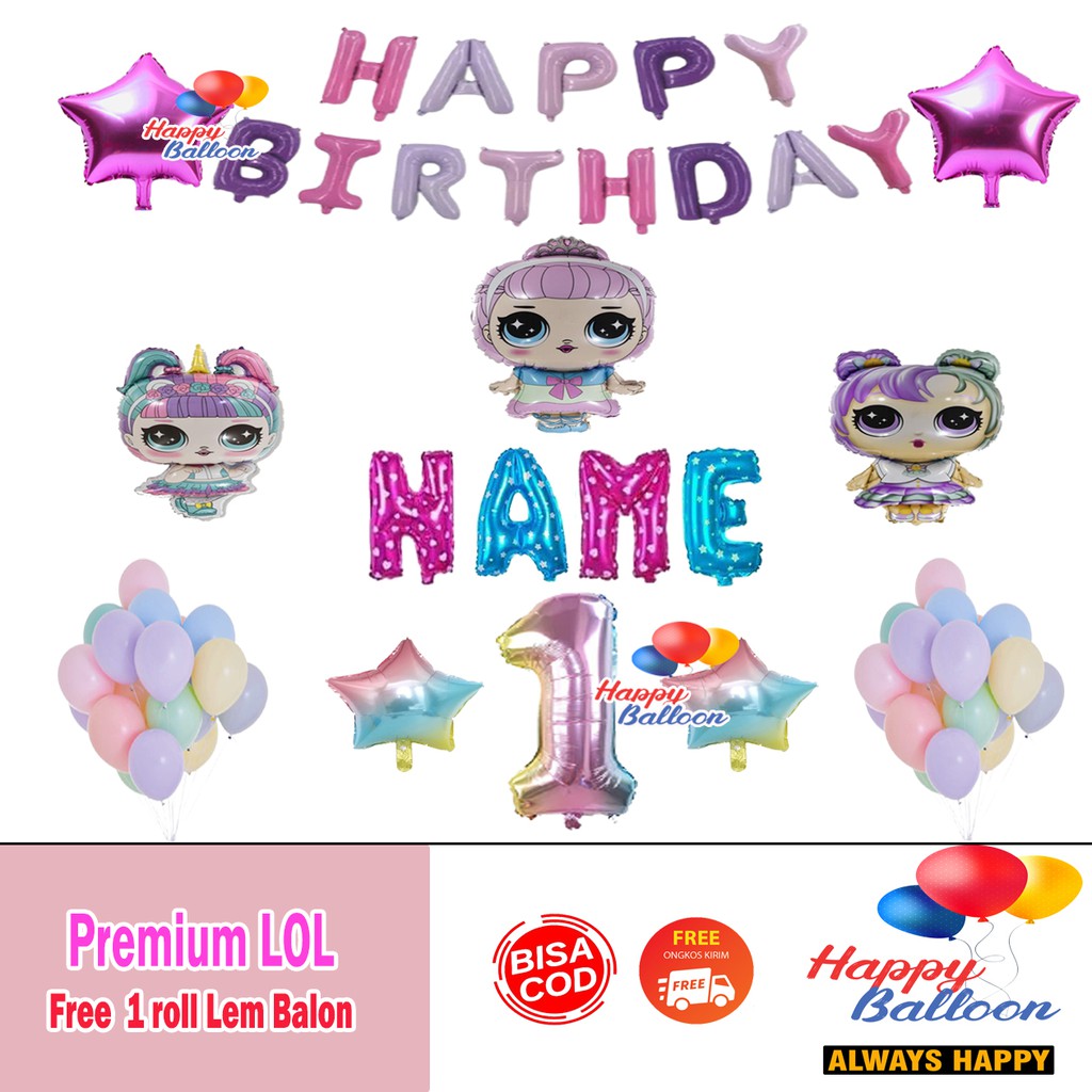 Paket dekorasi Ulang tahun Anak LOL | Premium Ultah Anak Tema LOL