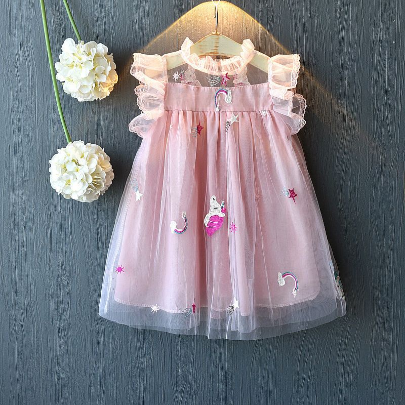 Dress Anak Perempuan Renda Motif Unicorn