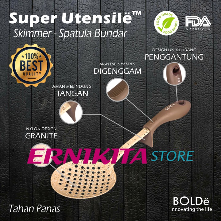 BOLDe SUPER UTENSILE SKIMMER - Sutil Sodet Spatula Bundar Lubang