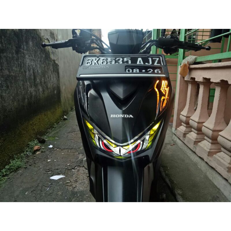 Stiker sticker variasi lampu honda beat deluxe 2021