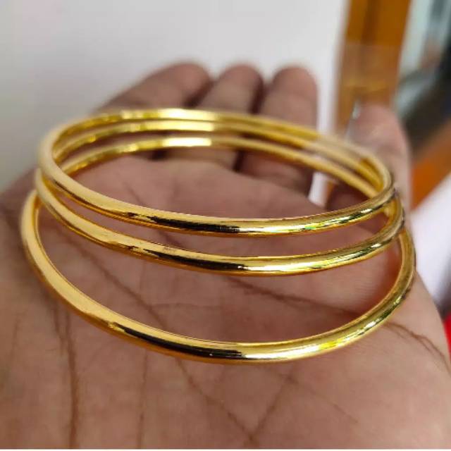 Gelang keroncong lapis mas 24k
