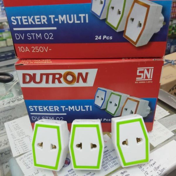 Steker T Multi Warna DUTRON / Colokan Listrik Warna DUTRON