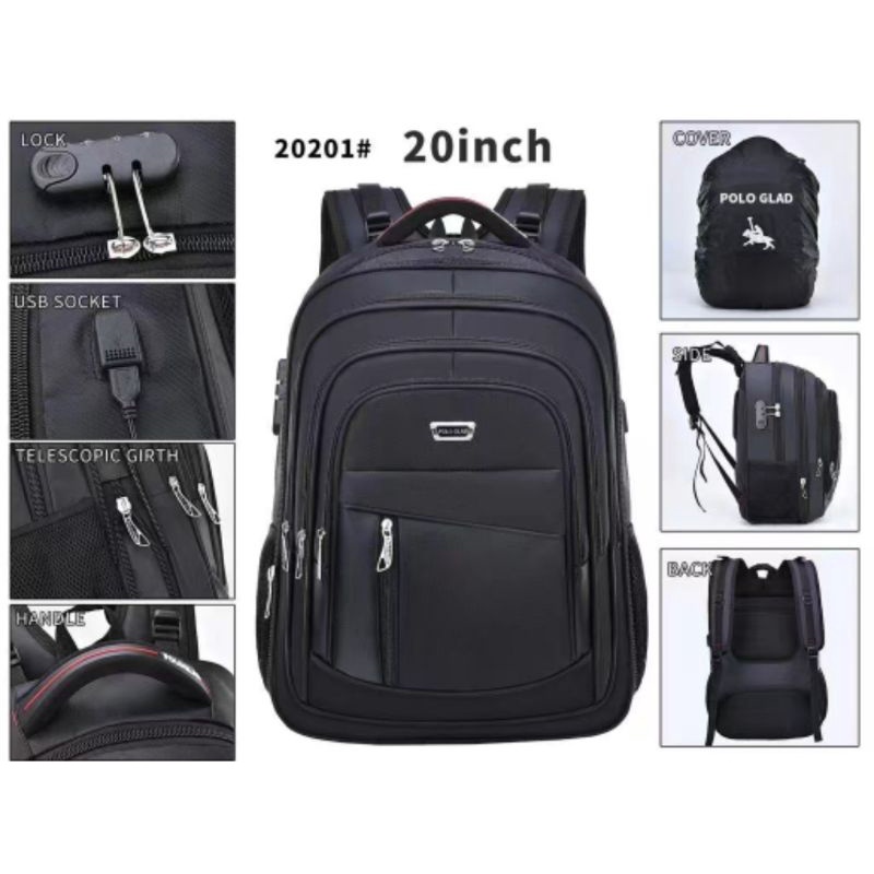 POLO GLAD Tas Ransel Kode Kombinasi ORIGINAL Import - Ransel Kerja / Ransel Traveling /