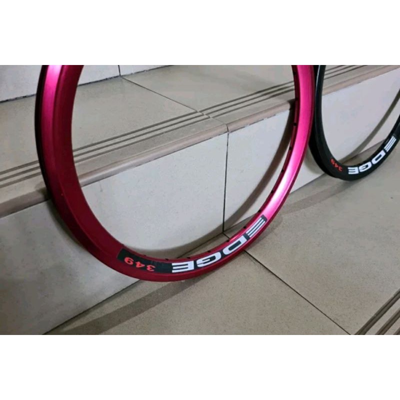 Rims velg edge size Rim Ukuran 16 plus 16 x 1 3per8- 349 - 16 inch lubang 28H 28 H 32H 32 H hole bahan alloy Alumunium sepeda lipat seli folding bike bisa brompton fnhon gust pikes 3 sixty