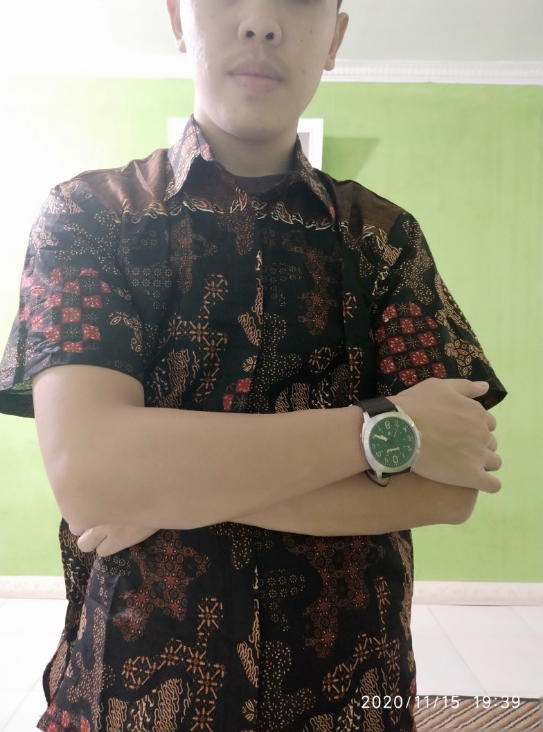 Diskon Distro Batik Hrb026 Kenongo Hem Pendek Padi Pekalongan M L Xl Batik Pria Murah Modern Grosir