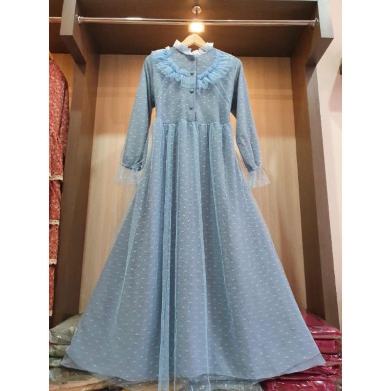 COD ✔ GAMIS TILE SABRINA VINTAGE LD110 / GAMIS PESTA KONDANGAN / Gamis tile full depan belakang