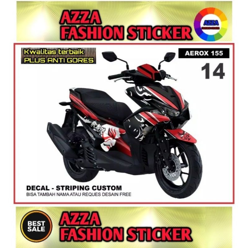 Sticker Striping Decal Yamaha Aerox 155, Sticker Decal Yamaha Aerox 155 Sticker Yamaha Aerox 155 14