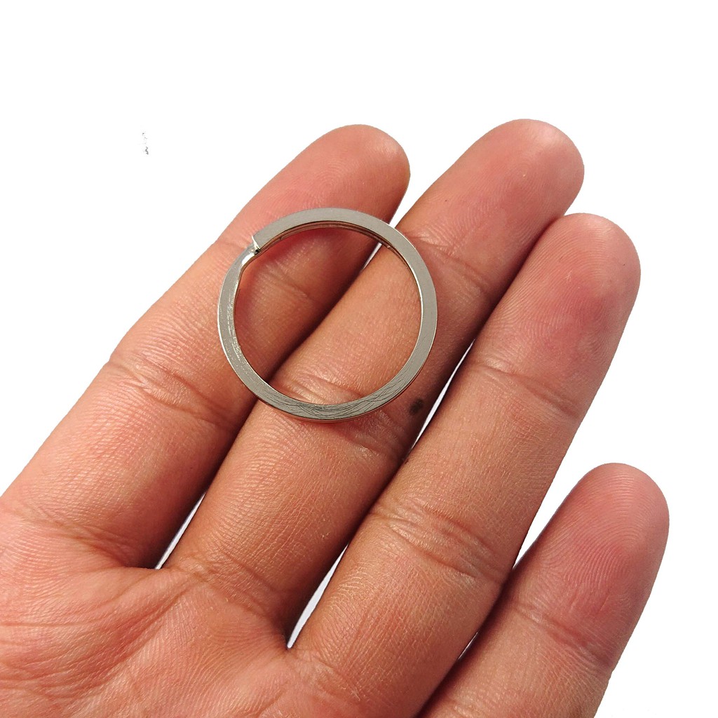 RING GANTUNGAN KUNCI GEPENG 2.5 CM PER 144 PCS WARNA NIKEL