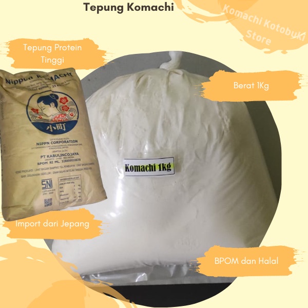 

PROMO [COD] Tepung Terigu Jepang Komachi Repack 1 Kg - Protein Tinggi - 1 Kg