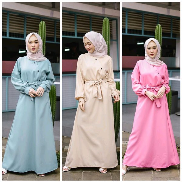 pinkan maxi pink gamis pink dress panjang remaja pink gamis syari warna pink dress remaja wanita