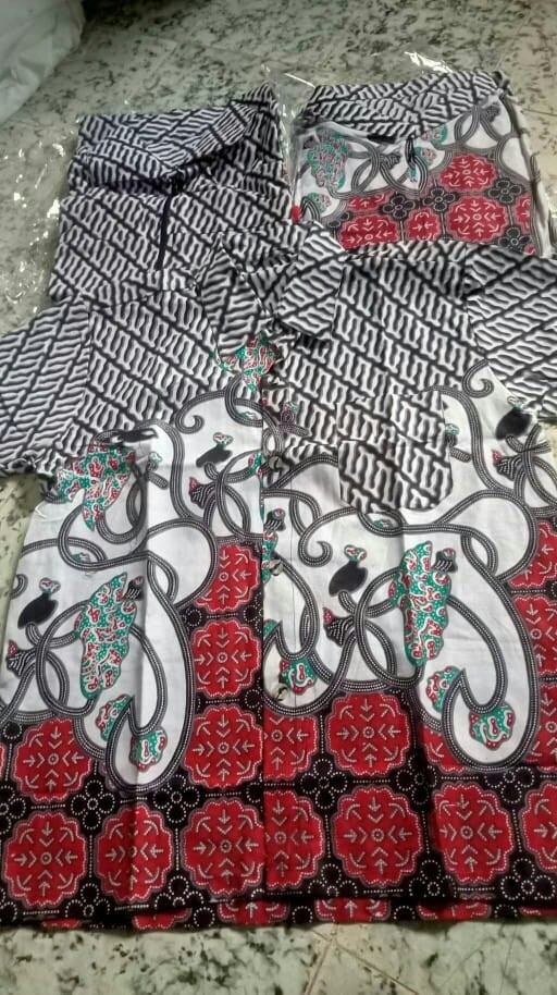 Batik Couple Keluarga Sania Ruffle Ori Ndoro Jowi Dnt Motif Morena