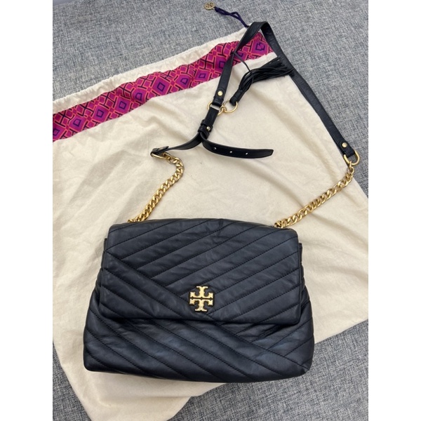 preloved Tory Kira flap shoulder black