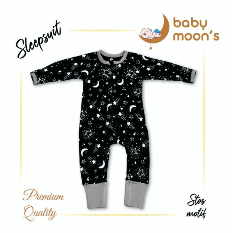 SLEEPSUIT DITA BABY/SLEEPSUIT MOONS/BAJU BAYI PREMIUM