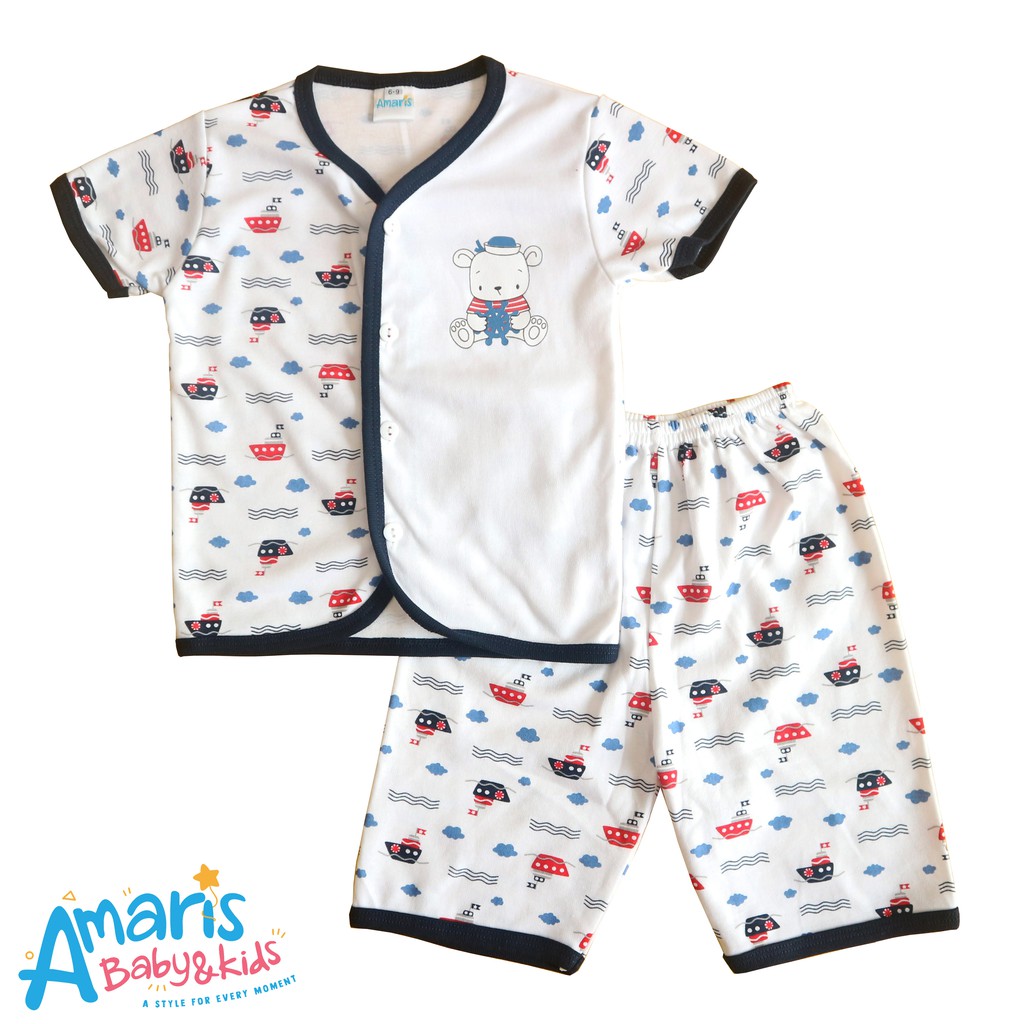 

Amaris Setelan Pendek Kancing Baby Motif Bear Ship