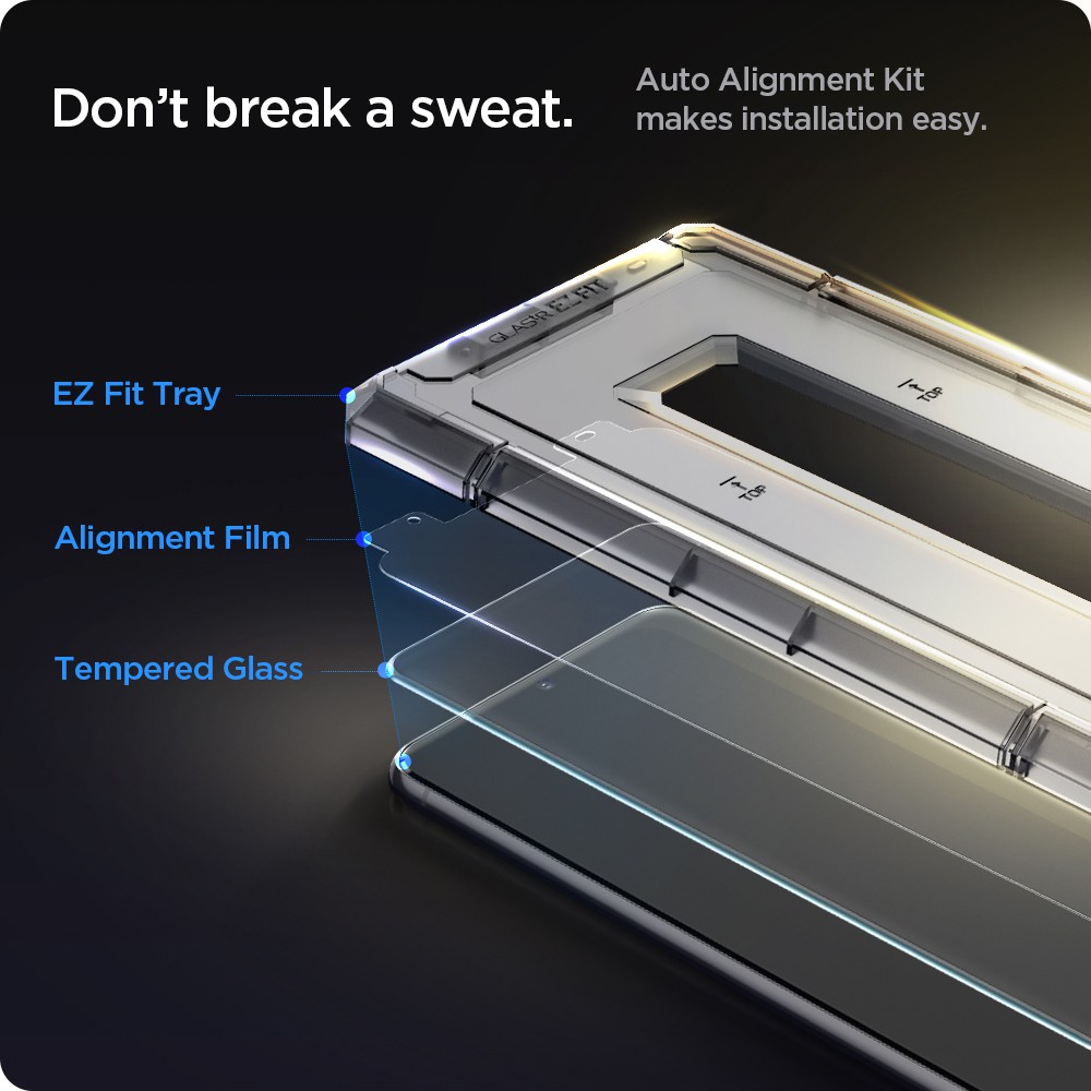 Tempered Glass Samsung Galaxy S21 Ultra S21 Plus Spigen Glas tR EZ Fit Tray