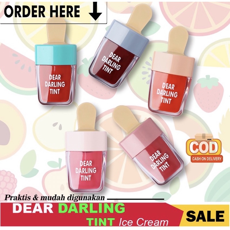 LIPTINT Dear Darling Tint Lipgloss Ice Cream CAIR ANTI AIR (1 PCS)