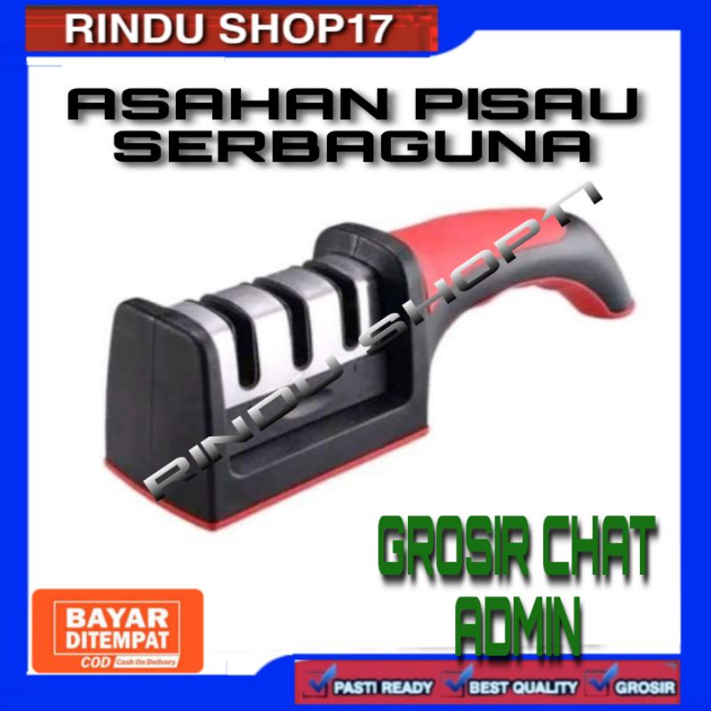 (RS)ASAHAN PISAU TAJAM SERBAGUNA ALAT PENGASAH GUNTING STAINLESS STEEL KUAT