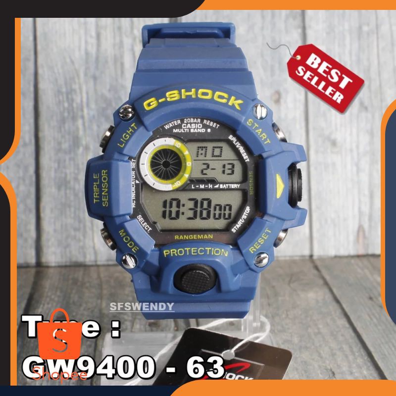 Promo SALE MURAH ... Jam tangan G Shock Rangeman GW-9400 Biru tua navy army digital pria & anak