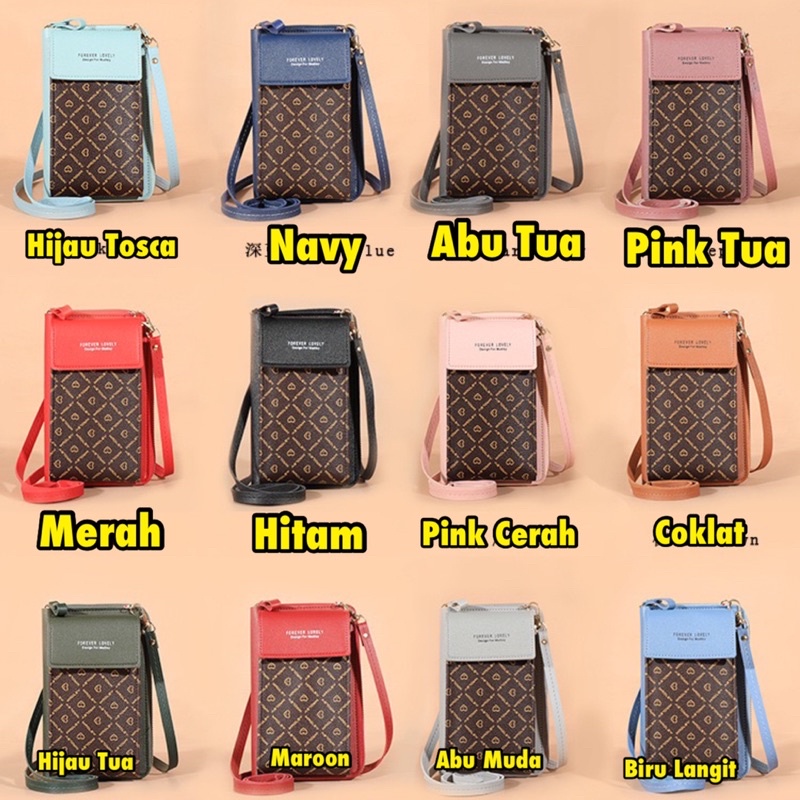 TI 3106 - TAS SELEMPANG WANITA FOREVER LOVELY TAS HP WANITA IMPORT BATAM MURAH - H