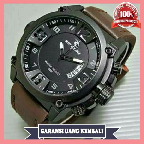 Jam Tangan Pria Ripcurl Tali Kulit Best Seller Elegan