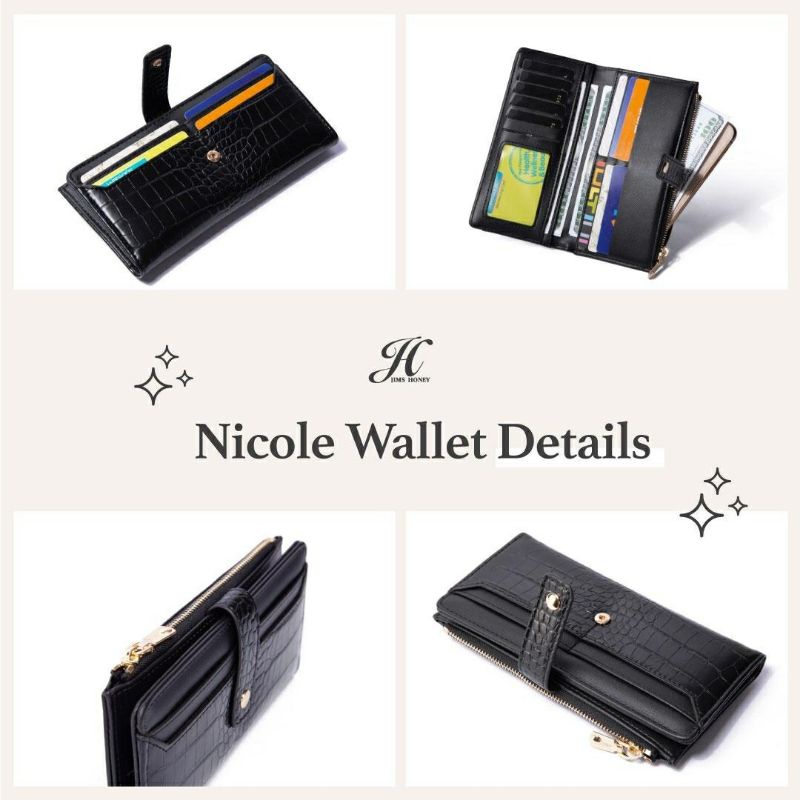 Nicole Wallet Jims Honey Dompet Panjang Croco Ringan Wanita