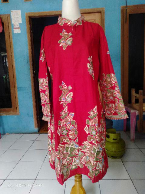 Batik Tunik / Terbaru / Batik Wanita Terkini/ Hrb026 Yelbor Navbor / Katun Halus / Adem