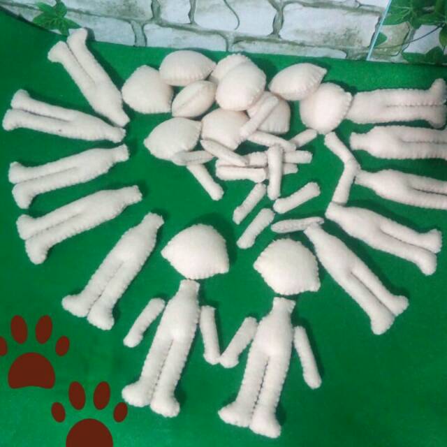 Aplikasi boneka flanel siap hias termurah 10cm