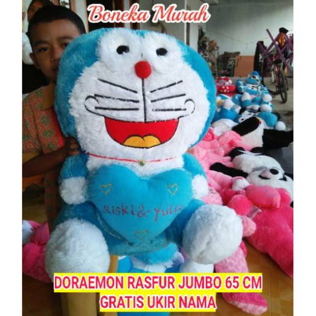 BONEKA DORAEMON RASFUR JUMBO 65 CM GRATIS NAMA | Shopee ...