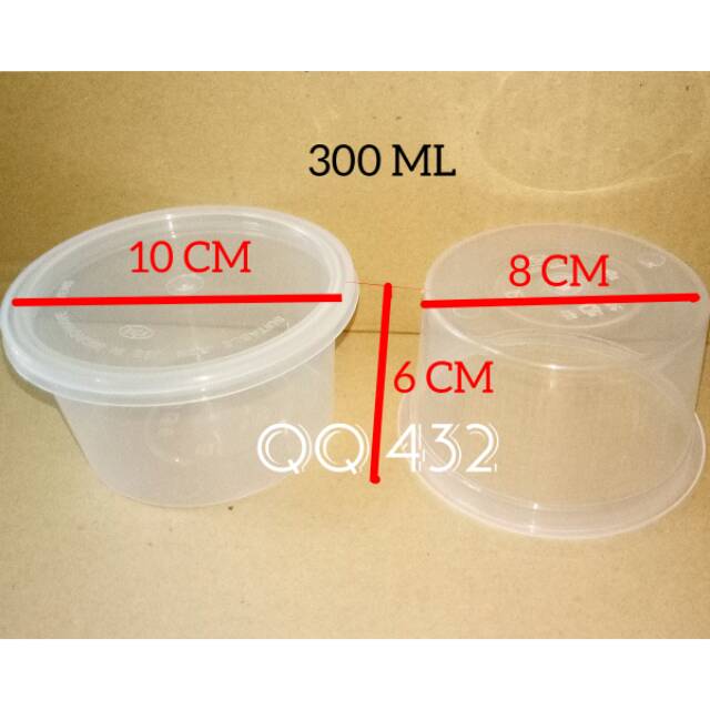 Thinwall 300 ml DM + tutup / Mangkok plastik 300ml cup puding es kepal milo