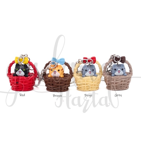 Gantungan Cat In Basket Keychain Motif Kucing Bola Basket GH 302318