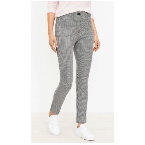 Loft Perfect Skinny In Stretch Houndstooth Pants