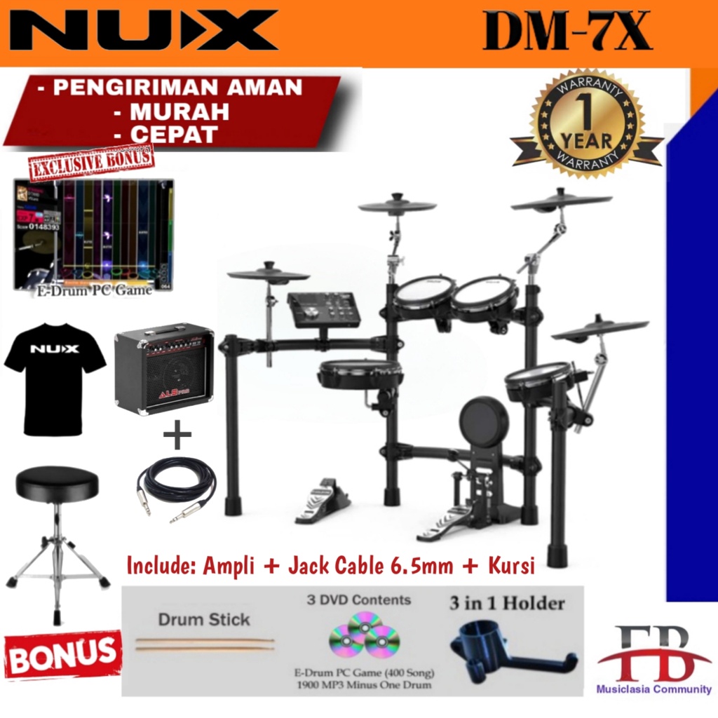 NUX DM7X Drum Elektrik / DM 7X / DM7 X / DM 7 X Electric Drum