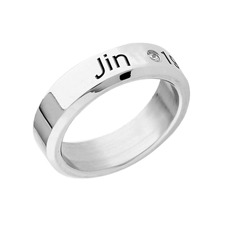 [Bayar Di Tempat]Cincin KPOP Bangtan Boys BTS SUGA BTS Bahan Stainless Steel