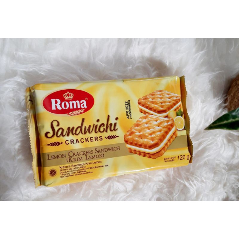 Roma sandwich crackers ( krim lemon ) 120 gr