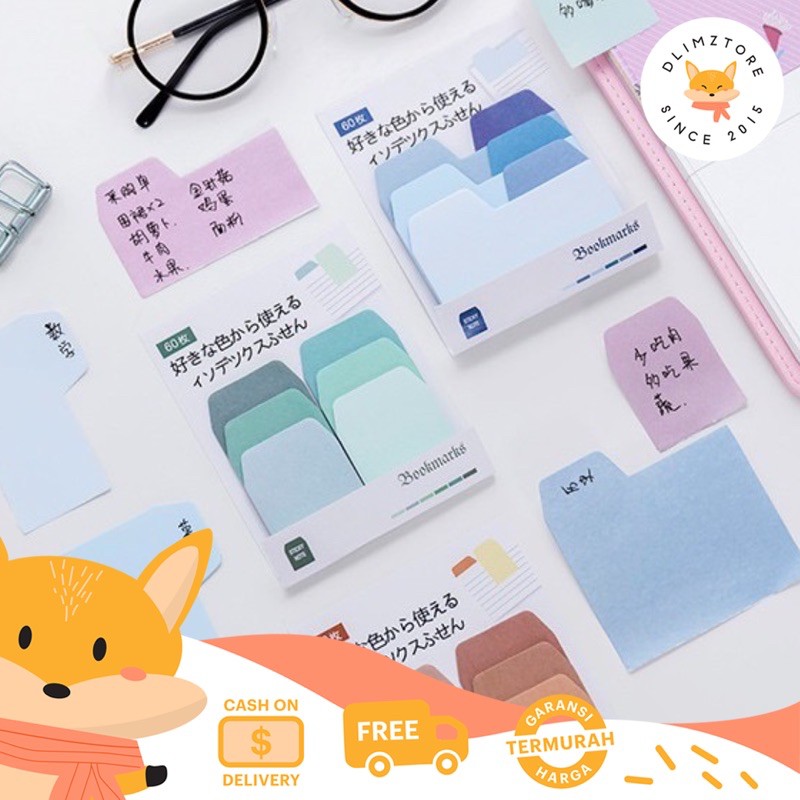 [DZ] ST146 - Bookmark Pembatas Buku Sticky Note Memo Notes