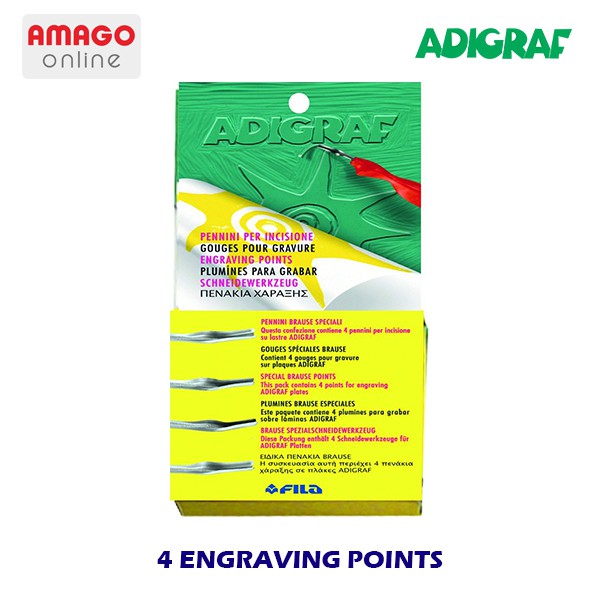 ADIGRAF - BOX OF 4 ENGRAVING POINTS - 386200