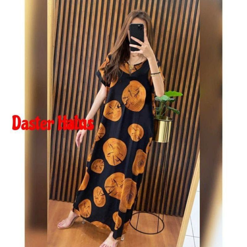 Daster RAYON  BUSUI  HABEL  SEMATA KAKI/SELUTUT  lengan pendek/Asli termurah-Long KAYLA