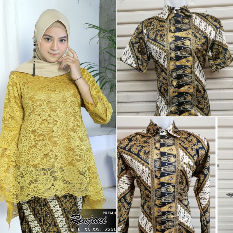 COUPLE KEBAYA RINJANI PREMIUM - OUTFIT COUPLE OOTD PESTA - BAJU COUPLE MODERN OUTFIT KONDANGAN