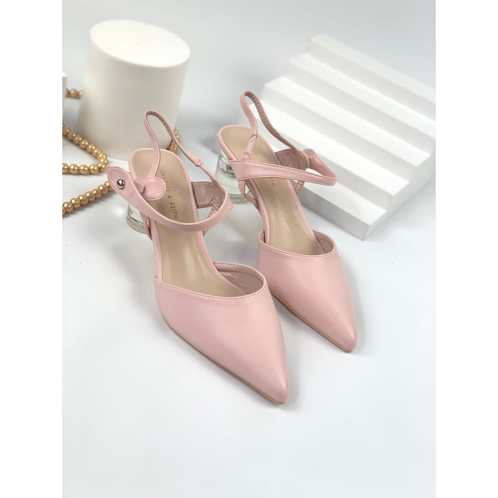[7.7 Boombastis Sale⚡] - SEPATU WANITA CKS492 CK LEATHER SLINGBACK HEELS PREMIIUM IMPORT