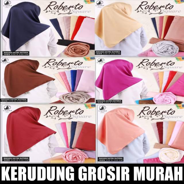 Roberto Umama Satin Sutera Segiempat Satin Velvet Roberto Umama